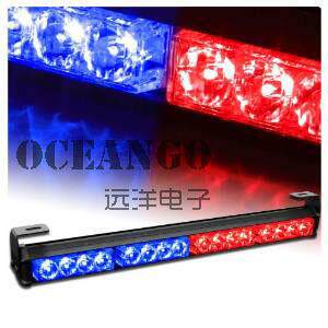 新款16LED爆闪灯长长条灯40CM823-4长杠4灯车顶爆闪条灯4灯节长条
