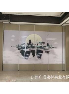 隔酒店活动断墙VID店包厢宴会厅饭办公室移动折拉叠推隔音屏风隔