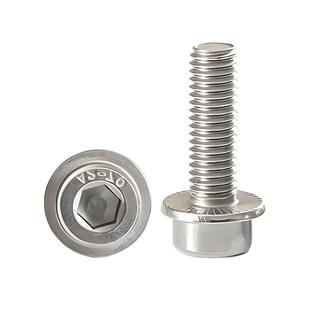 04不锈钢内六法兰面螺丝角柱头带垫螺钉带介圆带WUJ齿螺栓M5M3681