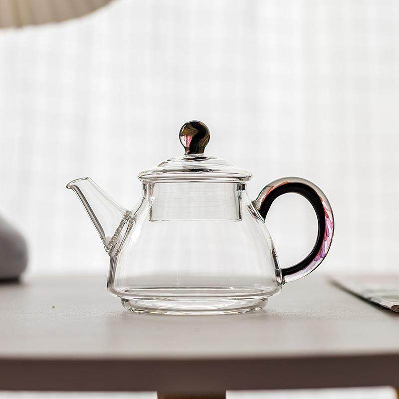 风谜壶玻高茶硼硅璃高透纯手AMC工小耐高温小泡茶壶家用具透明小