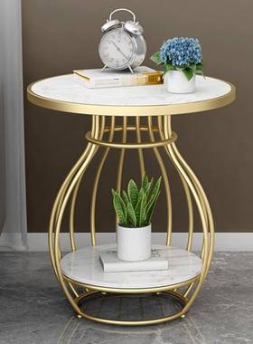 意岩式简轻奢现代板边几小茶几台QXL客厅家用小户型约网红圆形阳