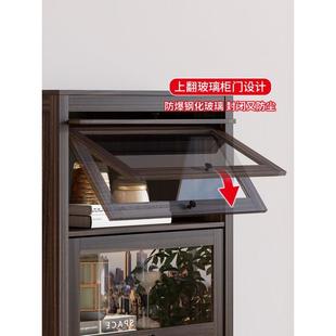 璃门SG08书柜玻落靠墙置物架卧地室收纳储物柜家用飘柜窗书橱 美式