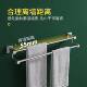 加厚加卫粗304锈钢毛巾杆式 生间浴室双222杆浴巾架壁挂毛巾架不置
