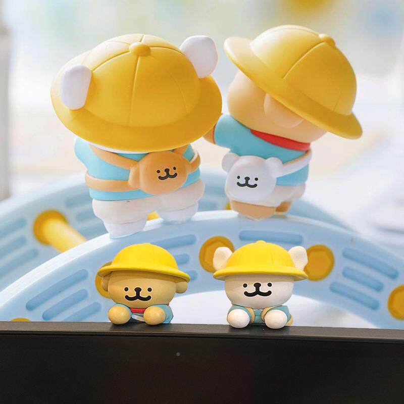 车内生趴IDA可汽爱中控女台趴车摆件车玩偶载小狗线条公仔装饰品