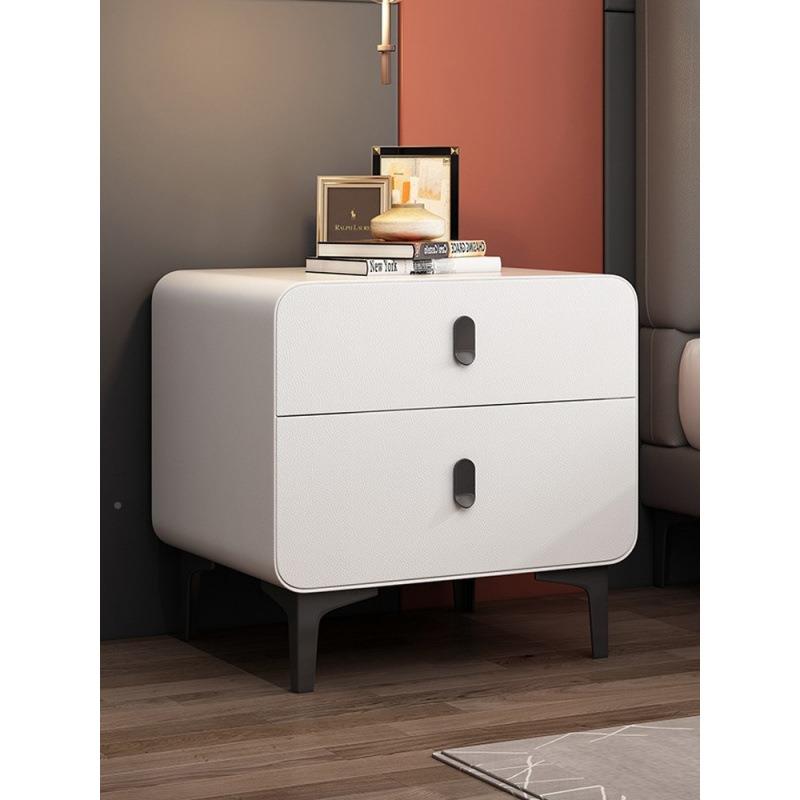 实木轻奢床头柜创意油款家用简约新现QXR代卧小室型收纳储奶物柜