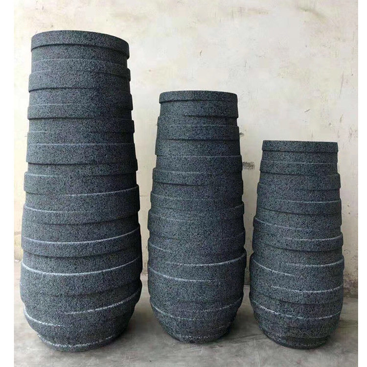 欧式玻璃钢水滴形螺旋纹落地花瓶