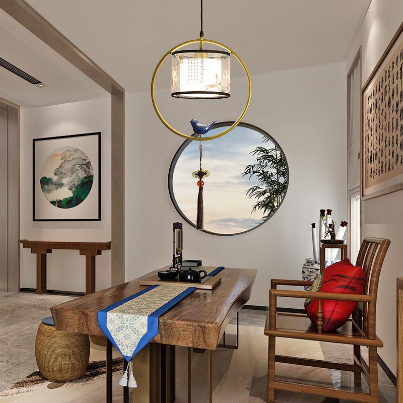 中式新单头中国风玄餐厅茶楼吧台走廊关小SY-3100过道床头吊线吊