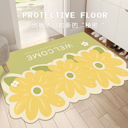 入户门地垫高端玄关地毯小清新门口脚垫子进门防滑垫pvc可擦免洗