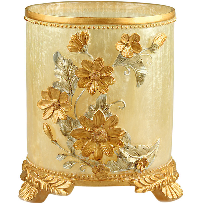 欧式家用收纳桶桌面垃圾桶小 创意时尚客厅厨房卫生间垃圾筒大号