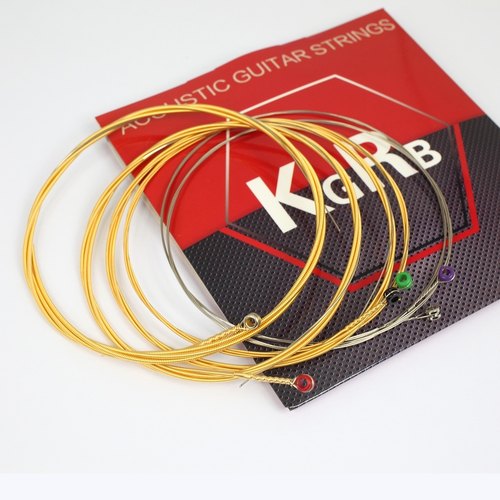 柯锐吉他弦民谣木吉他琴弦套装弦黄铜磷铜1套6根彩珠吉他线配件单