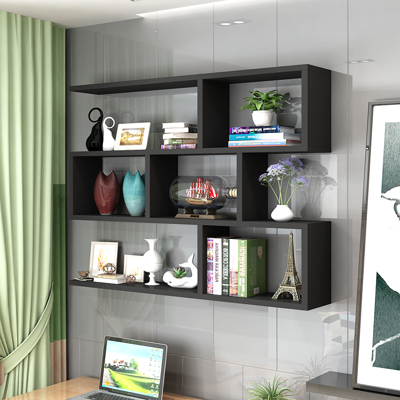 订在墙壁上的置物架 壁挂吊柜壁柜收纳柜美甲架书架墙上书架装饰