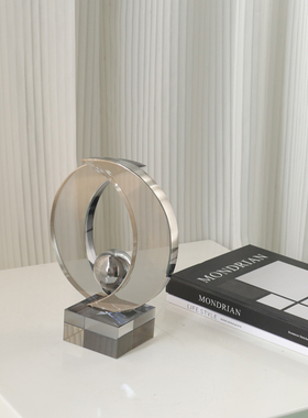 新款样板房玄关装饰摆件电视柜透明装饰品创意抽象家居雕塑艺术品