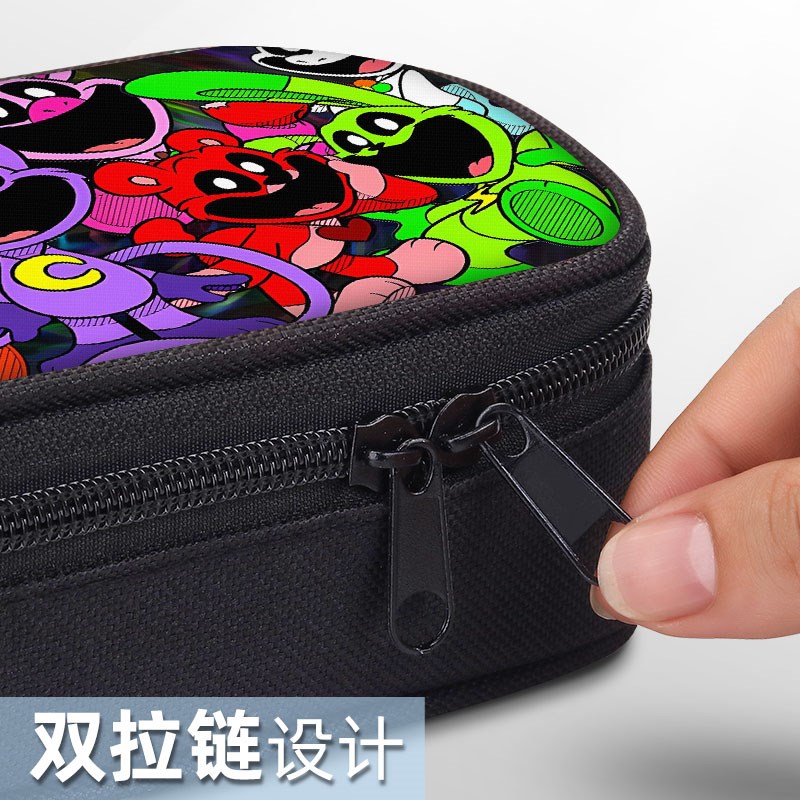 网红微笑小动物笔袋小学生文具盒初中生铅笔盒笔盒男童男孩子男孩