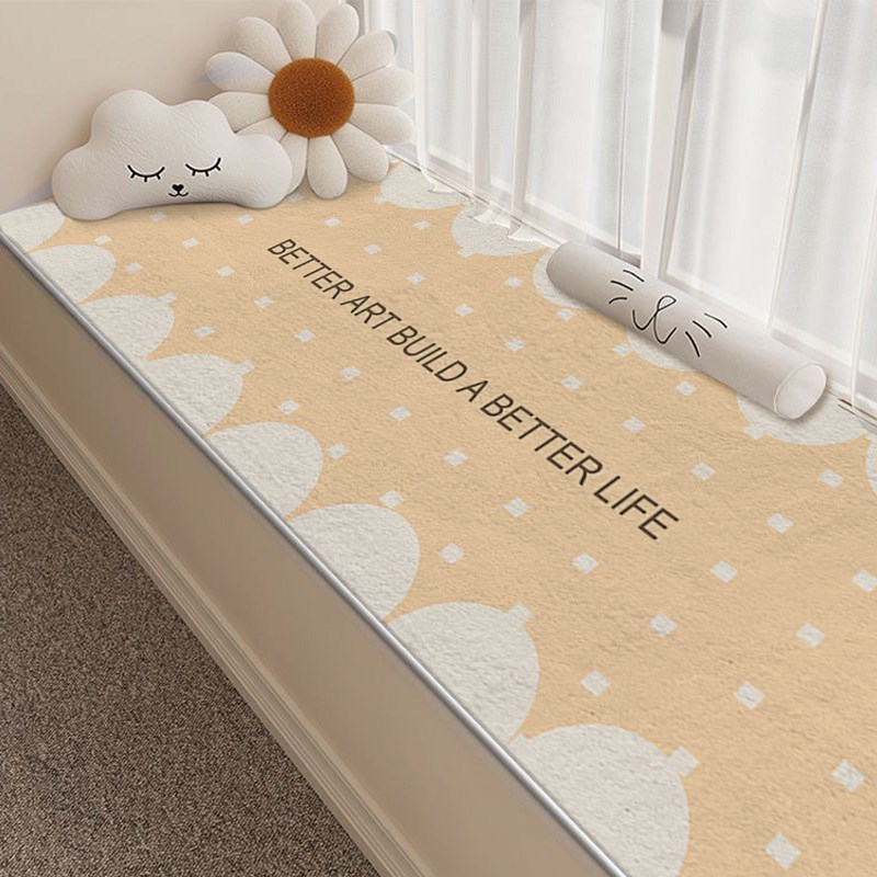 2024新款飘窗垫奶油风网红卧室窗台垫阳台装饰加厚毛绒坐垫可机洗