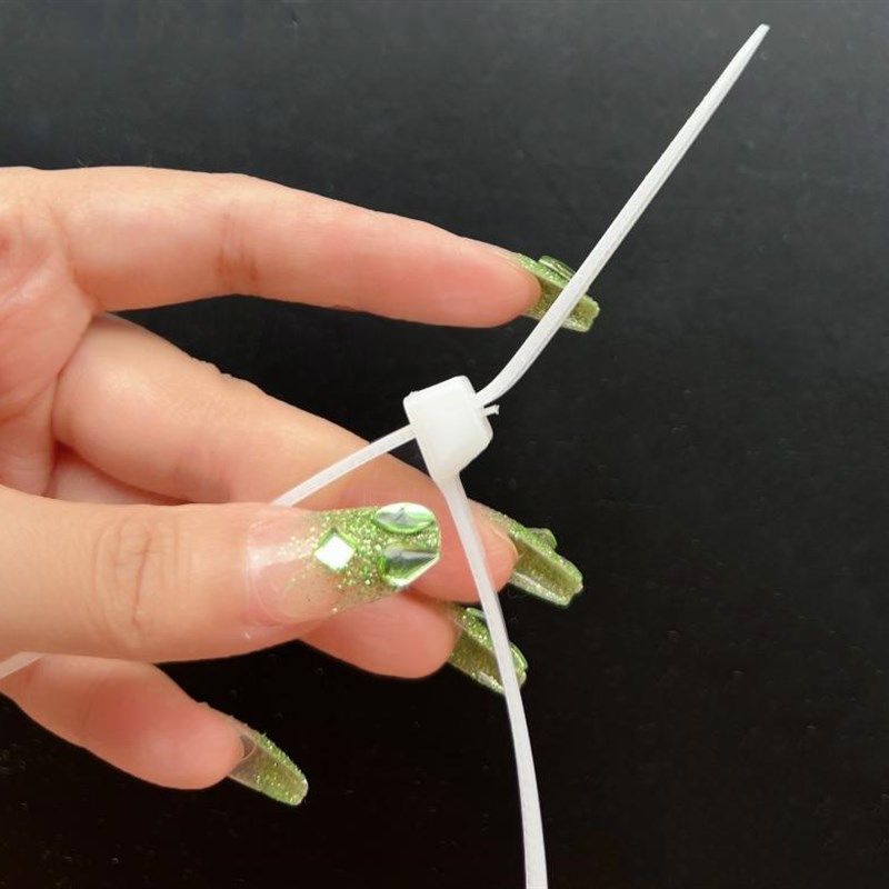 可重复使用扎带尼龙塑料扎带卡扣超强拉力束线带1米长扎带长舌