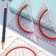 小学生多功能三角尺画平行线三角板塑料直角尺坐标尺量角器绘图尺