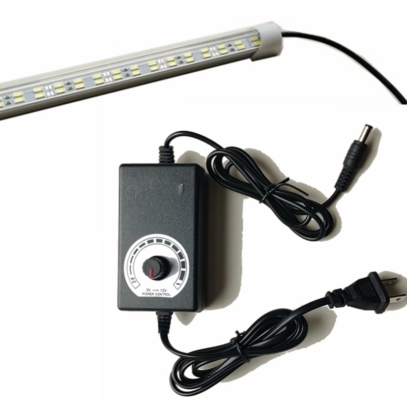 直插式led美甲灯管超亮双排可调亮度夜市摆摊学生护眼灯带条开关