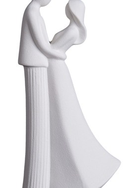 陶瓷抽象人物摆件情侣小摆设幸福一家人电视柜酒柜装饰品结婚礼物