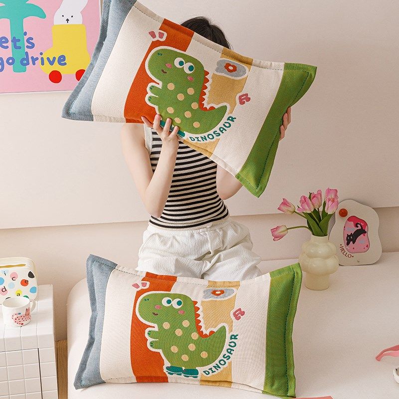 四层纱布儿童枕套4060纯棉一对装家用全棉枕头套单个枕芯内胆套,床上用品,枕套,淘宝优惠券,粉丝福利购,淘宝优惠卷