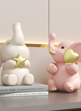 大象摆件客厅招财酒柜玄关家居装饰品卧室房间改造小物件电脑摆件