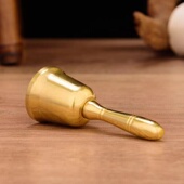 纯铜酒吧餐厅吧台传菜复古风手摇装 摆件品 饰叫餐幼儿园上课铃铛装