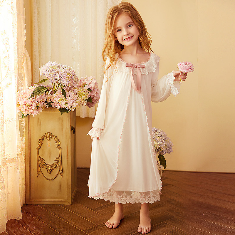 雪雅可女童睡裙公主风春秋薄款长袖儿童蕾丝夏季睡衣宝宝家居服,童装/婴儿装/亲子装,家居裙/睡裙,淘宝优惠券,粉丝福利购,淘宝优惠卷