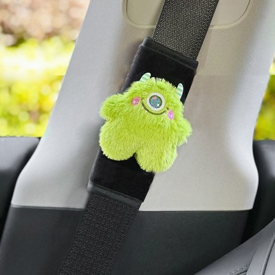 短款车载安全带护肩套卡通可爱小怪兽儿童汽车防勒脖保护套装饰品