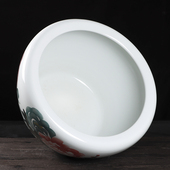 手绘牡丹花景德镇陶瓷鱼缸养荷花金鱼锦鲤装 饰盆庭院户外特大水缸