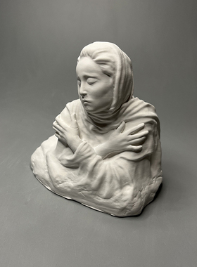 轻奢艺术人物复古雕塑石膏像扩香石高级小众氛围摆件家居软装饰品