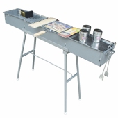 一米二长18内宽户外可折叠加厚烧烤炉羊肉串大号木炭商用烧烤架