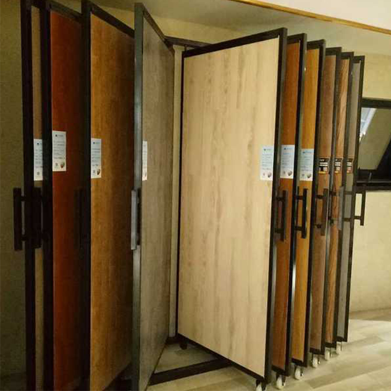 木地板展架瓷砖样品展示架翻页木门陶瓷架子墙布多功能立式落地式