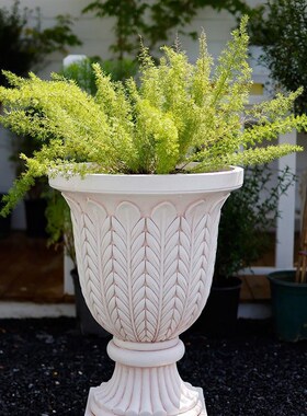 速发饰装柱摆件示式花园庭院子婚庆展欧台石膏户外花盆花架底座