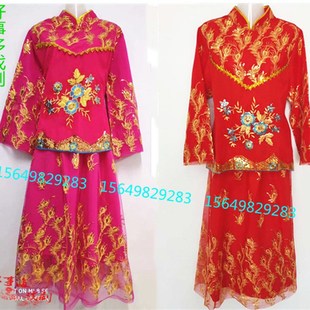 速发舞款秧歌子裙广场舞扇子舞蹈服东北扭秧歌服演出新蹈长袖裙子