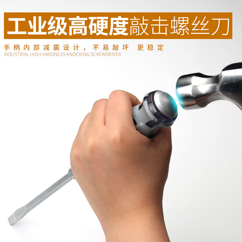 速发十冈穿罗螺丝刀福字一字超硬可敲击心丝刀技术平头起子套装