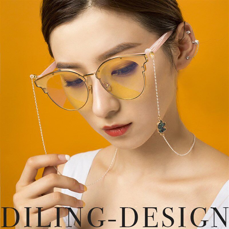 速发DILIG彩贝大象时尚链条挂脖眼睛绳子复古挂链防滑掉带潮