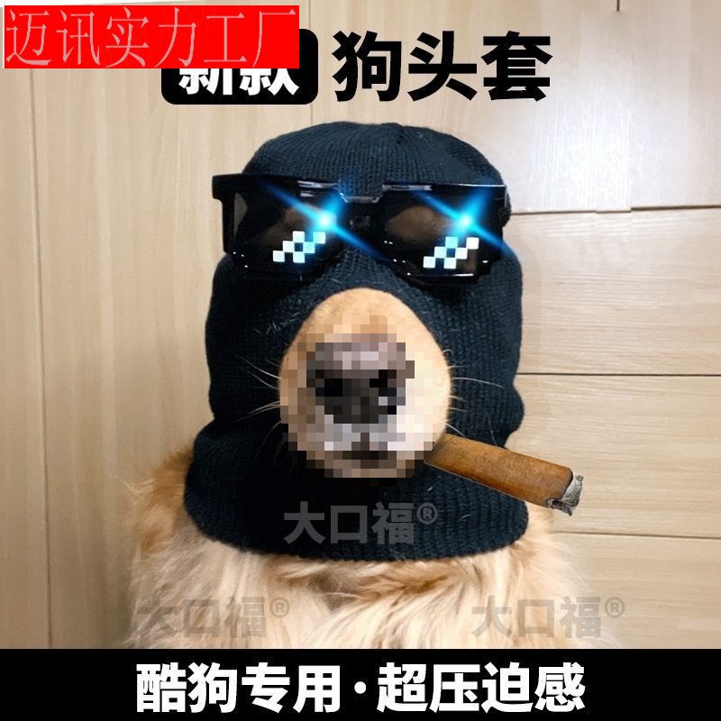 速发罩匪黑色打劫头套面狗匪具皮蛋玩具恶搞变装道徒防风帽