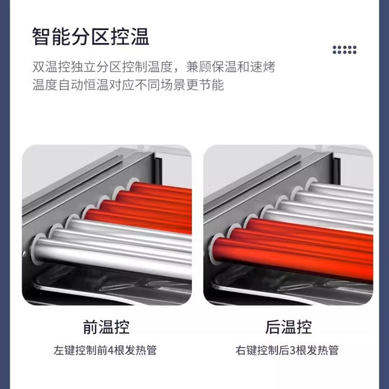 速发金商5/7/10门无管烤肠机迦用热狗火腿旋转加热多功能自动香肠