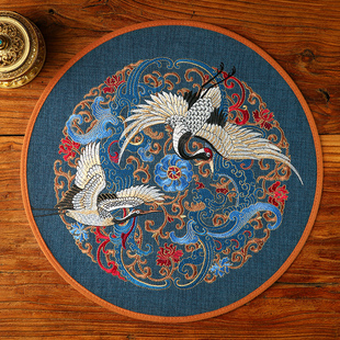 速发茶式餐桌垫防烫隔热圆形餐垫杯垫防子花瓶垫水茶桌垫布中几垫