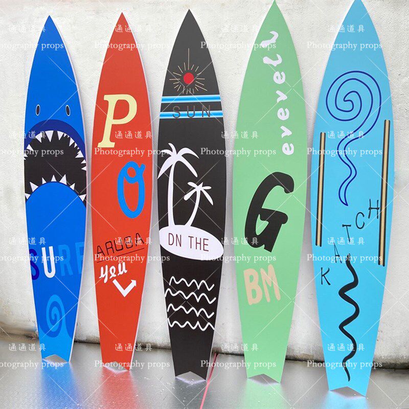 速发创意拍装三亚沙模旅拍婚纱摄影道具冲浪板滩型照饰大尺寸摆件
