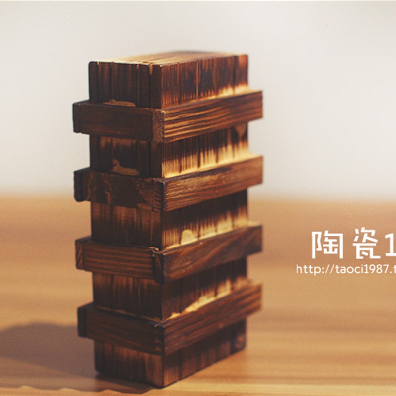 现货速发木质仿古怀旧手工开锁木盒子长方形大号魔盒益智力机关烧