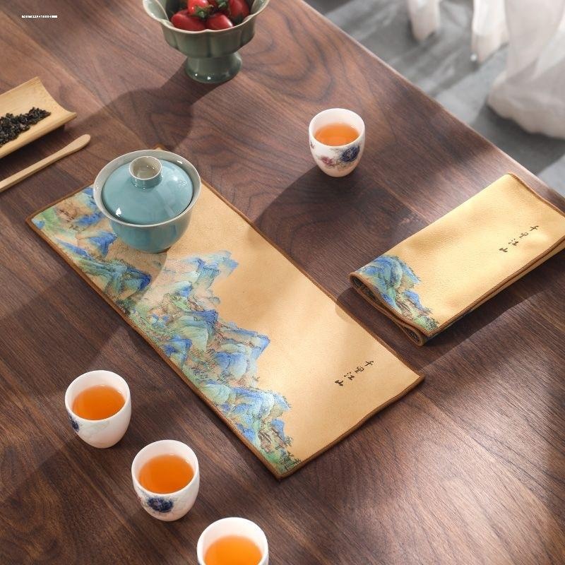 中式高档茶巾茶布桌布吸水茶桌垫
