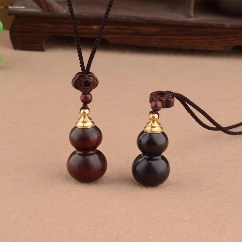 彷小叶紫檀老山檀香木葫芦吊坠车