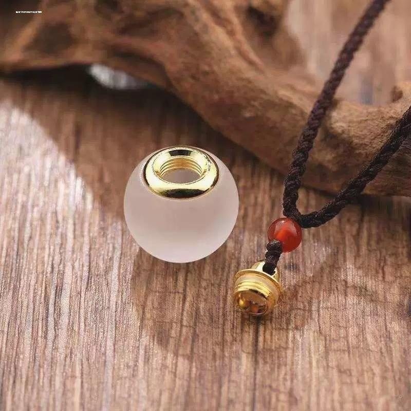 透明柱形符管嘎乌盒吊坠护身符舍利子塔宝瓶空心可打开装朱砂挂件