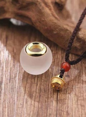 磨砂空心瓶吊坠可打开装朱砂的小