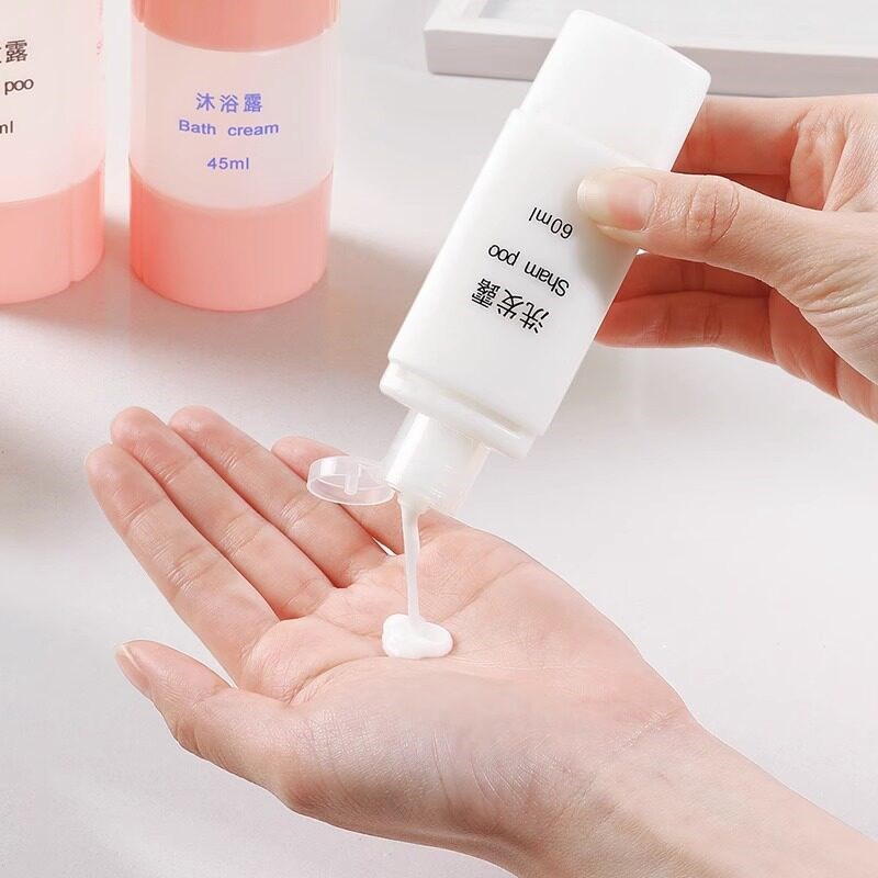 速发旅行分装瓶四合一洗护套装大口径可携式化妆品空瓶洗漱收纳瓶