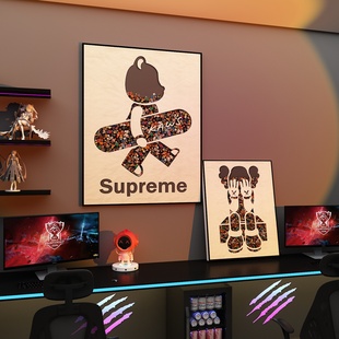 速发熊房画电竞屋屋间装 饰布置小挂改造用品卧室床头墙面神器