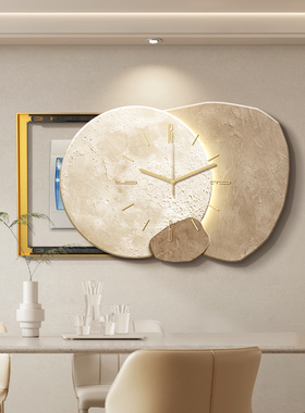 速发石电运转电表箱钟饰画法式奶油风带装表餐厅配来箱开关遮挡墙