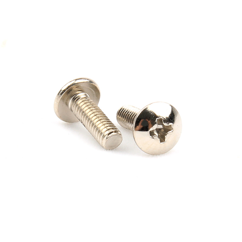 速发TM十字镀扁头螺丝大伞头牙菇头机丝机蘑电子螺钉镀镍大黑M4
