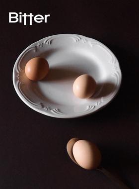 Bitter浮雕陶瓷花边盘欧式餐盘中古风8寸意面西餐菜盘子微瑕餐具