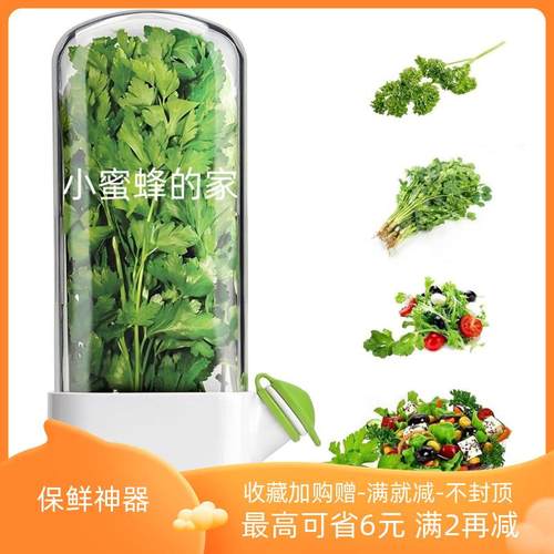 新鲜香菜保鲜盒葱花姜蒜收纳盒蔬菜罗勒薄荷芦笋欧芹防压坏保存器